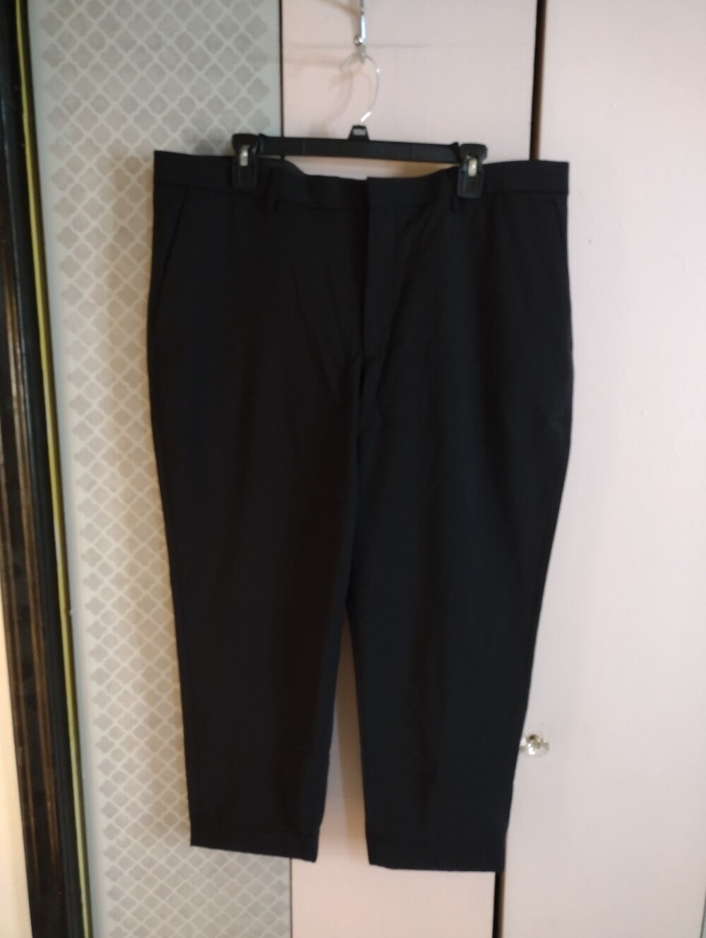 Express Men's Black Dress Pants - Slim Straight